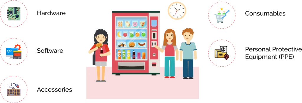 What are some real-life examples of vending machine offerings