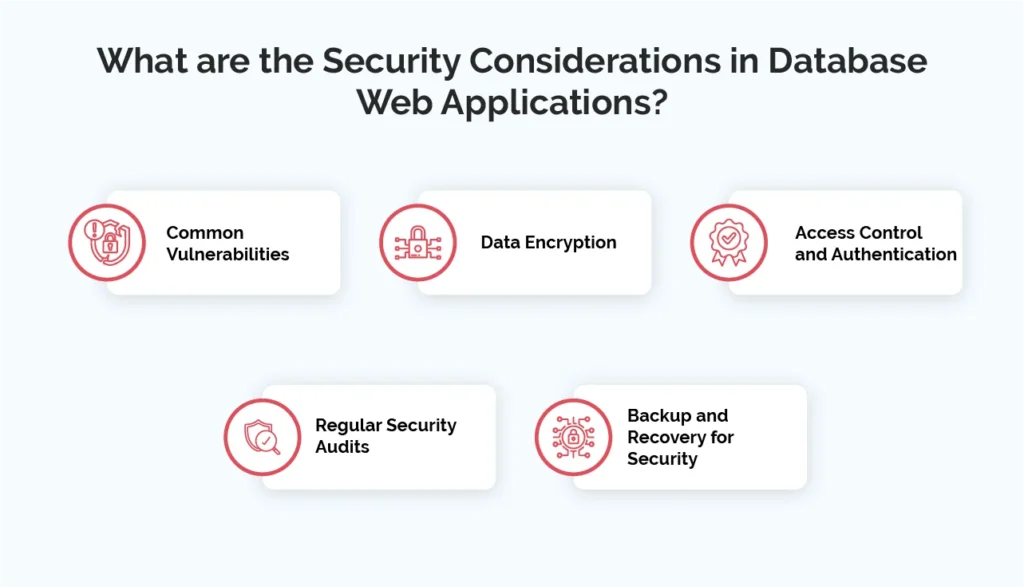What are the Security Considerations in Database Web Applications?