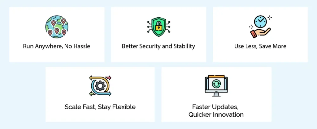 What are the distinguishing Benefits of Containers