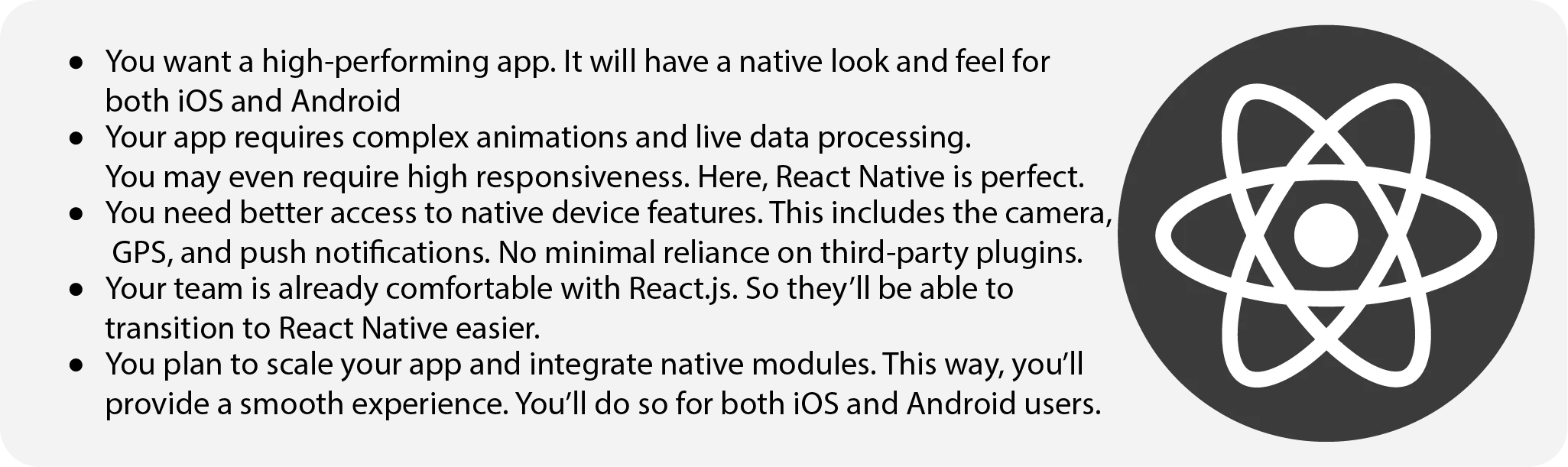 When to choose React Native