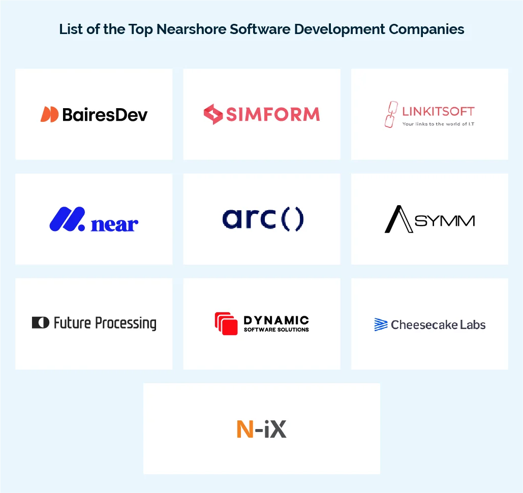nearshore software development companies