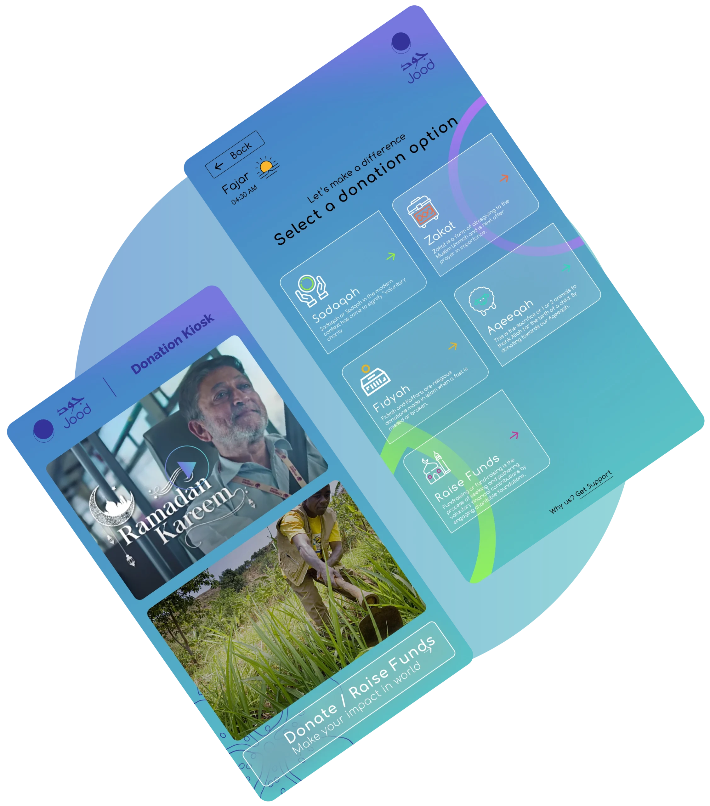 Jood - Donation kiosk Let's start spreading goodness