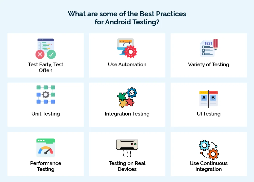 What are some of the Best Practices for Android Testing?