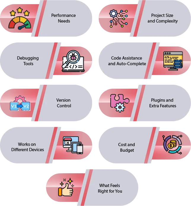 What are the factors to consider when choosing the right react native ide